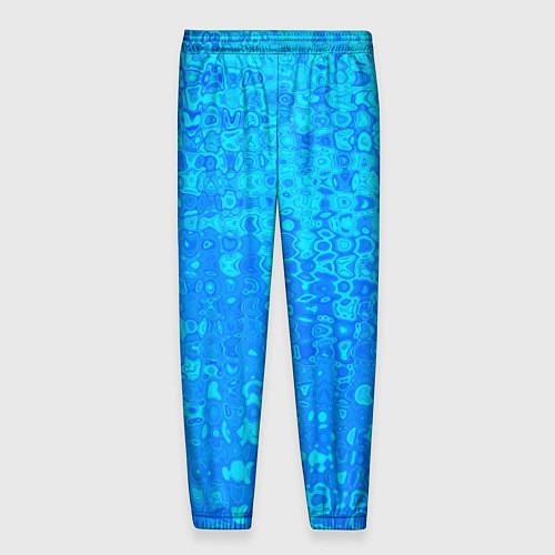 Мужские брюки Голубой неоновый абстрактная текстура / 3D-принт – фото 2