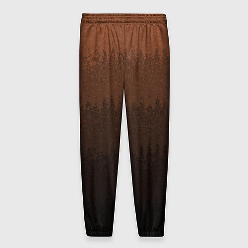 Мужские брюки Чёрно-коричневый полосы от светлого к тёмному / 3D-принт – фото 2