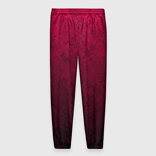 Мужские брюки Текстурный тёмно-розовый градиент / 3D-принт – фото 2