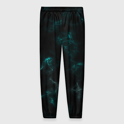 Мужские брюки Color black turquoise / 3D-принт – фото 2