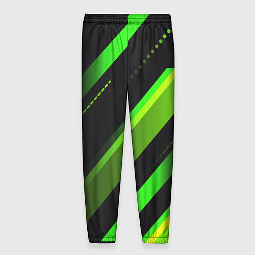 Мужские брюки Color black green / 3D-принт – фото 2