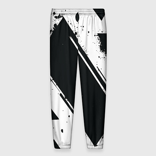 Мужские брюки Color black white / 3D-принт – фото 2