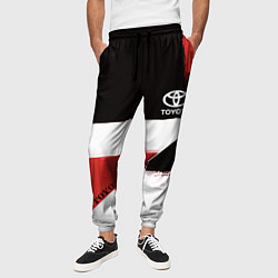 Брюки на резинке мужские Toyota логотип, цвет: 3D-принт — фото 2