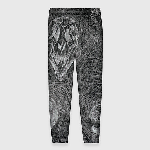 Мужские брюки Черепа динозавров - эскиз / 3D-принт – фото 2