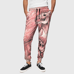 Брюки на резинке мужские Черепа лошадей - эскиз, цвет: 3D-принт — фото 2