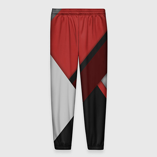 Мужские брюки Color black red grey / 3D-принт – фото 2