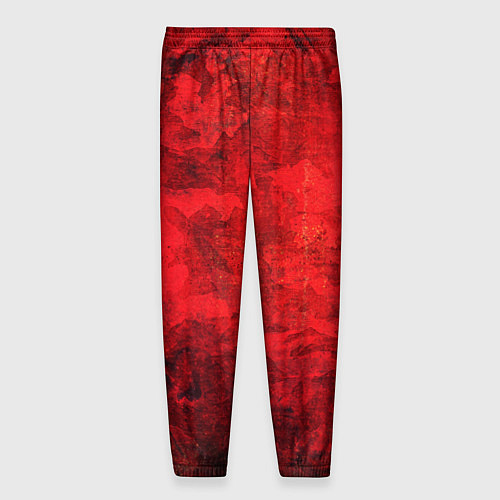 Мужские брюки Абстракция - red shabby wall / 3D-принт – фото 2