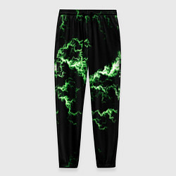 Брюки на резинке мужские Lightning green glow, цвет: 3D-принт