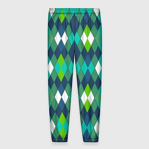 Мужские брюки Разноцветные ромбы геометрия / 3D-принт – фото 2