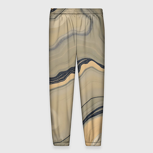 Мужские брюки Песочный мрамор / 3D-принт – фото 2