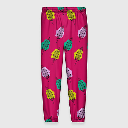 Мужские брюки Листья на пятнах / 3D-принт – фото 2