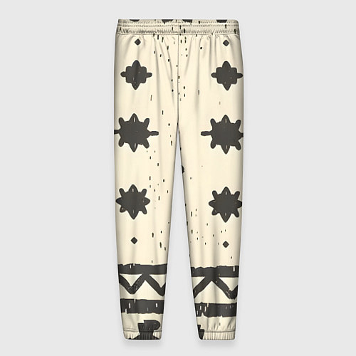 Мужские брюки Африканские примитивные узоры / 3D-принт – фото 2