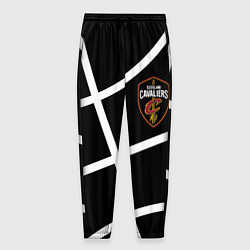 Брюки на резинке мужские Кливленд Кавальерс текстура мяча, цвет: 3D-принт