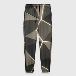 Мужские брюки Серая объемная текстура с гранями