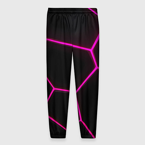 Мужские брюки Черные соты текстура / 3D-принт – фото 2