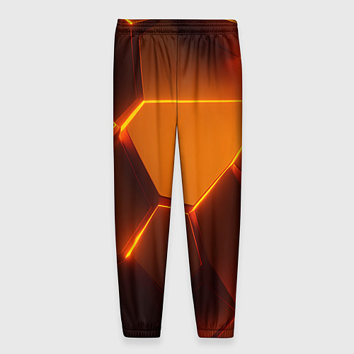 Мужские брюки Оранжевые объемные пластины / 3D-принт – фото 2