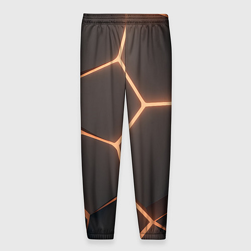 Мужские брюки Серая текстура из сот / 3D-принт – фото 2