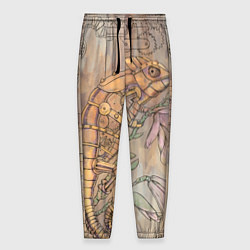 Брюки на резинке мужские Стимпанк механический киберхамелеон, цвет: 3D-принт