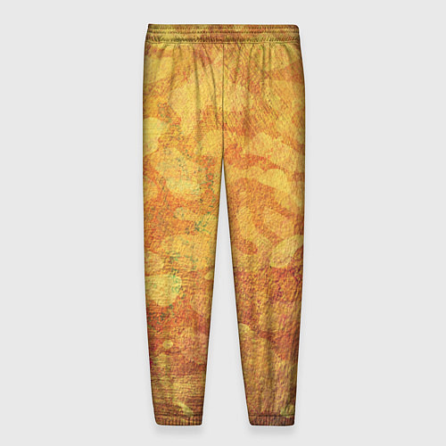 Мужские брюки Абстракция - orange camouflage / 3D-принт – фото 2