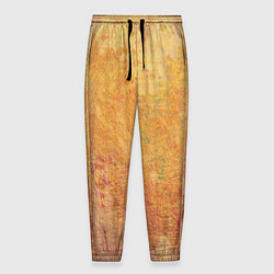 Брюки на резинке мужские Абстракция - red and yellow spots, цвет: 3D-принт