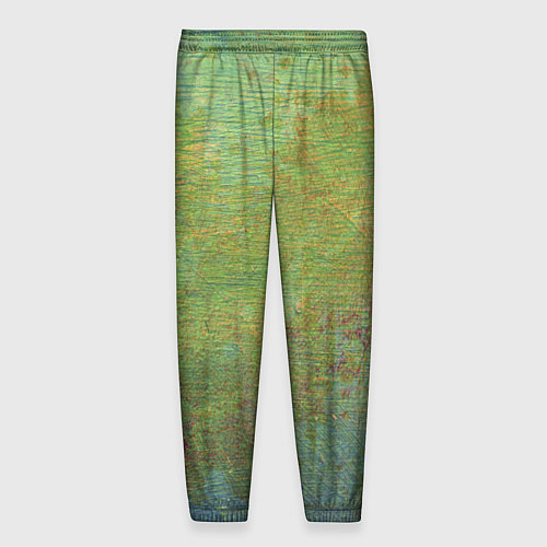Мужские брюки Абстракция - green oil stain / 3D-принт – фото 2