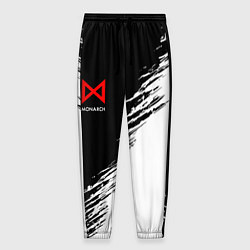 Брюки на резинке мужские Монарх красный лого, цвет: 3D-принт