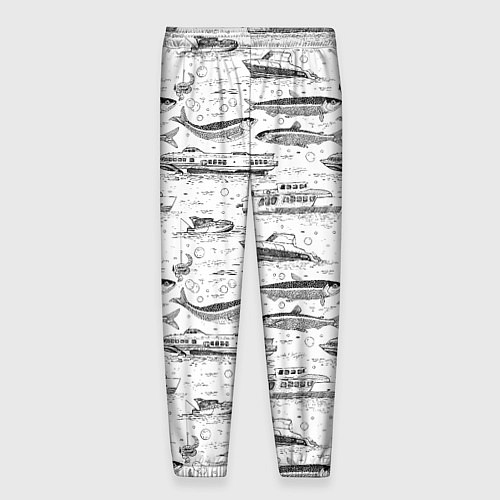 Мужские брюки Корюшка и водный транспорт / 3D-принт – фото 2