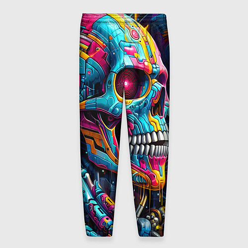 Мужские брюки Cyber skull - pattern / 3D-принт – фото 2