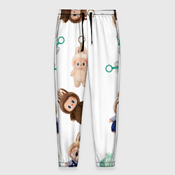 Брюки на резинке мужские Много игрушек лабубу, цвет: 3D-принт
