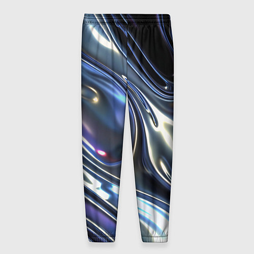 Мужские брюки Серебро жидкий металл / 3D-принт – фото 2