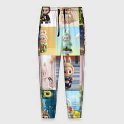 Брюки на резинке мужские Коллаж из разных лабубу, цвет: 3D-принт