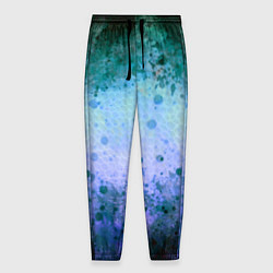 Мужские брюки Абстракция - blue-green acid