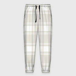 Брюки на резинке мужские Checked white completely, цвет: 3D-принт