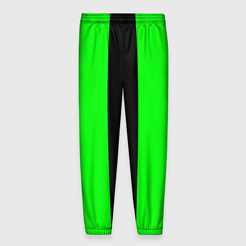 Мужские брюки Color green black line / 3D-принт – фото 2