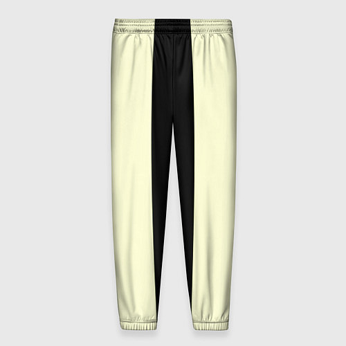 Мужские брюки Color black beige line / 3D-принт – фото 2