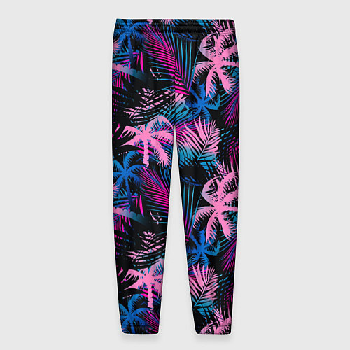 Мужские брюки Palm pink blue pink / 3D-принт – фото 2