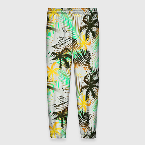 Мужские брюки Palm black yellow white / 3D-принт – фото 2