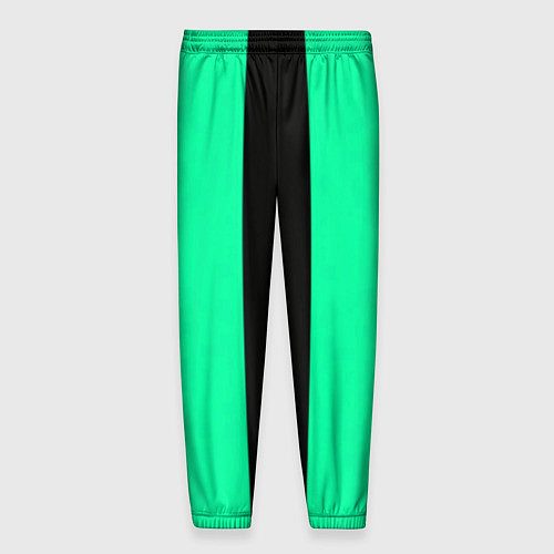 Мужские брюки Color turquoise black line / 3D-принт – фото 2