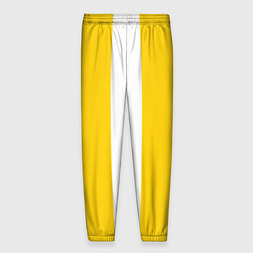 Мужские брюки Color yellow white line / 3D-принт – фото 2