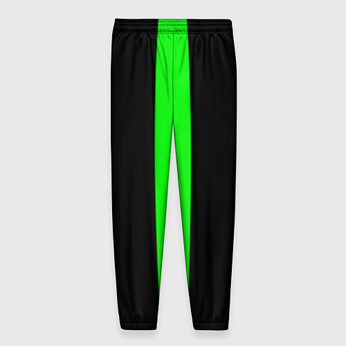 Мужские брюки Color green black lines / 3D-принт – фото 2