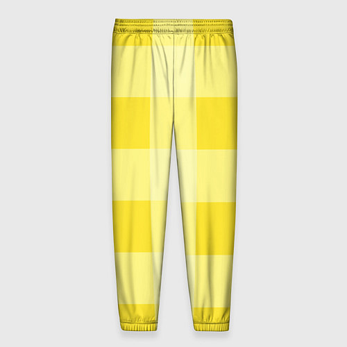 Мужские брюки Солнечный желтый тартан / 3D-принт – фото 2