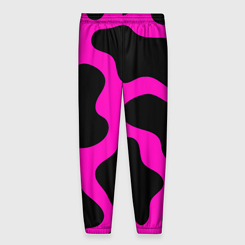 Мужские брюки Розовая коровья расцветка / 3D-принт – фото 2