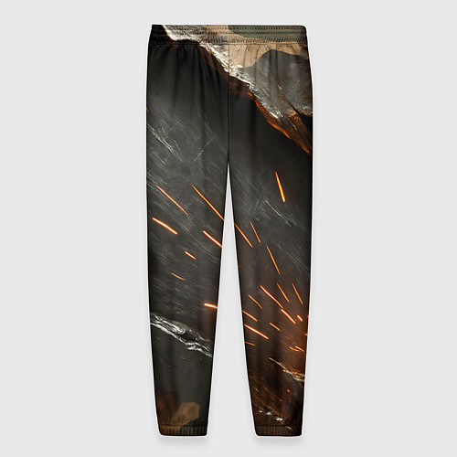 Мужские брюки Искры метала под камуфляжем / 3D-принт – фото 2