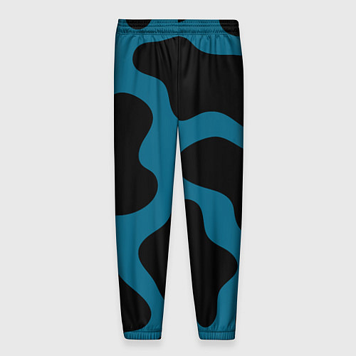 Мужские брюки Синяя коровья расцветка / 3D-принт – фото 2