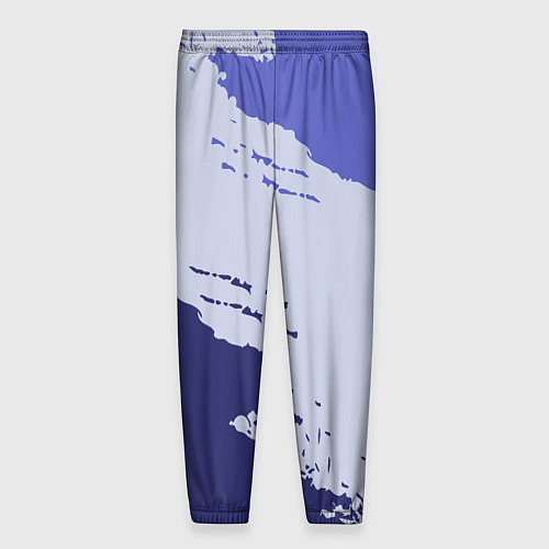 Мужские брюки Сине-голубые неравномерные полосы / 3D-принт – фото 2