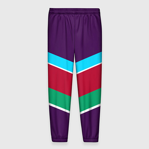 Мужские брюки Фиолетовый с полосами / 3D-принт – фото 2