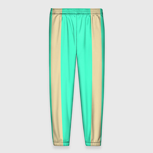 Мужские брюки Color blue beige stripes / 3D-принт – фото 2