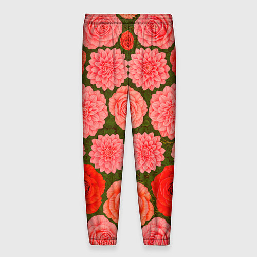 Мужские брюки Цветочная поляна паттерн / 3D-принт – фото 2