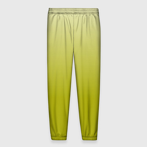 Мужские брюки Градиент лаймовый / 3D-принт – фото 2