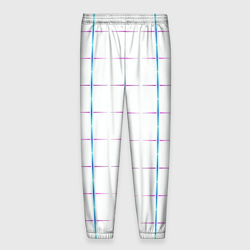 Мужские брюки Color white blue stripes / 3D-принт – фото 2